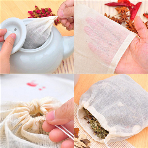 コットンティーバッグ,1または10個,モスリン,お茶,ハーブ - Herbal Wellness Tea のレビューと価格